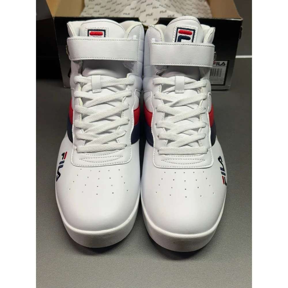 Fila Vulc 13 Reverse Flag Mens White Navy Red High Top Sneakers 1CM00802-125 12